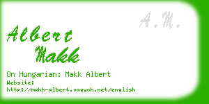 albert makk business card